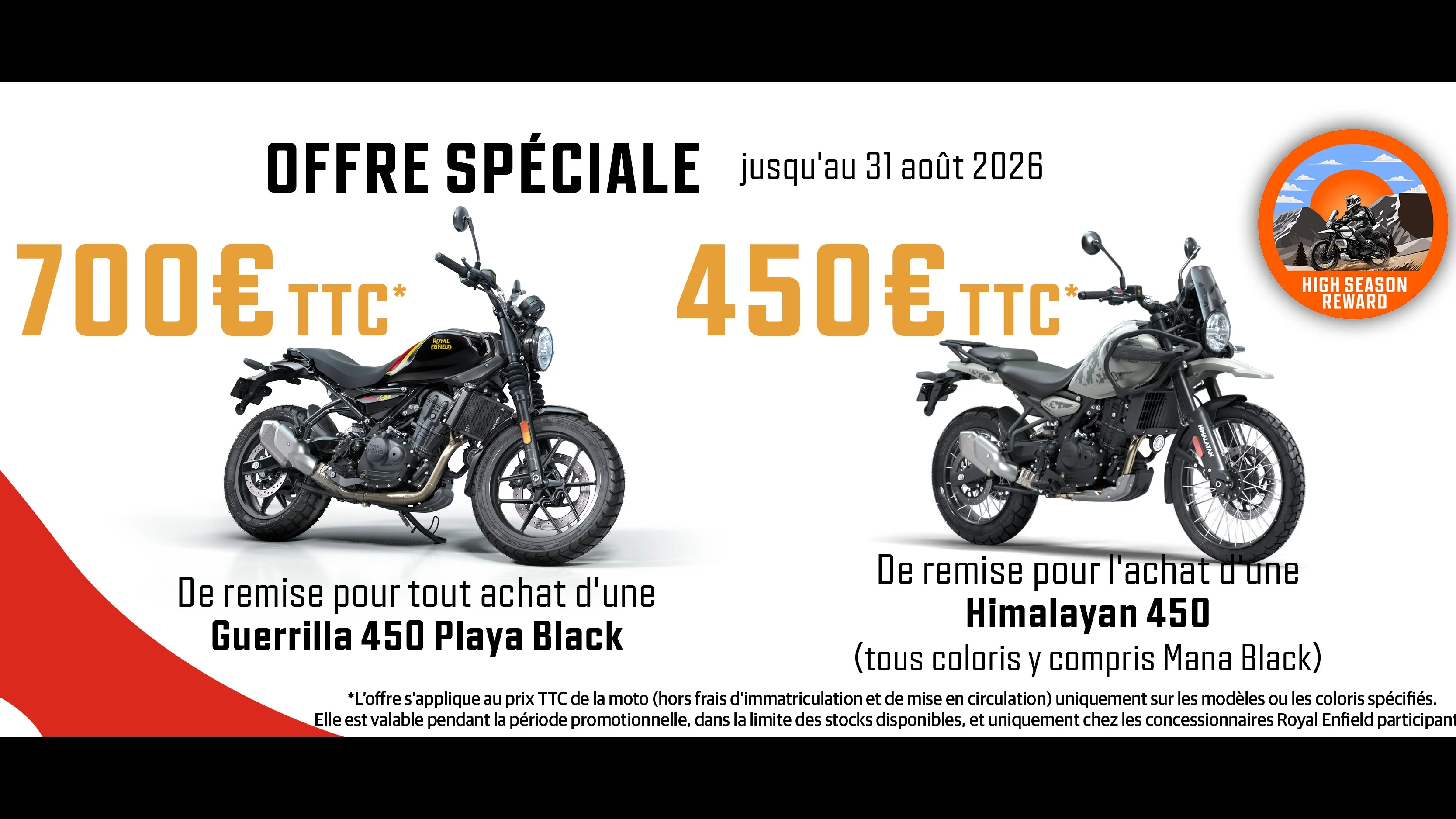 Himalayan 450 et Guerrilla 450 offre Réunion